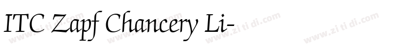 ITC Zapf Chancery Li字体转换